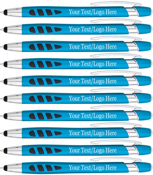 Personalized With your Custom Logo or Text Pens,for Promotion Marketing, Parties, and Events, 2 in 1 Capacitive Stylus & Ballpoint Pen compatible with most touchscreen Devices Pack of 300-Pearl White