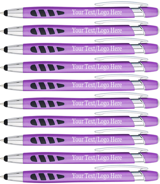 Personalized With your Custom Logo or Text Pens,for Promotion Marketing, Parties, and Events, 2 in 1 Capacitive Stylus & Ballpoint Pen compatible with most touchscreen Devices Pack of 300-Pearl White