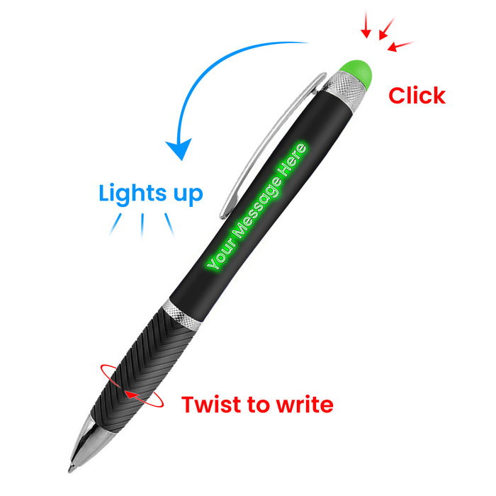 3 Color Pen/Stylus  Personalized PilotⓇ Stylus Pens with Grips