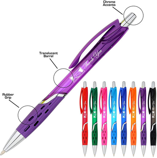 Thank You Gift Pen for Your Boss Coworker Wife Husband Dad Mom Doctor, Plastic Ballpoint Pen Multicolor, 8 Pack