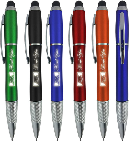  7 Pack Multicolor Pens with Stylus Tip Pens for Touch Screens 2  in 1 Capacities Stylus 3 Color Ink Pen in One Cute Ballpoint Pen Nurse Pens  0.7 mm Point for